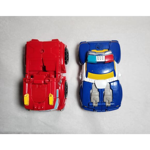 Transformers Playskool Rescue Bots Police Car And Heatwave Fire Bot Pre-owned - Picture 8 of 8